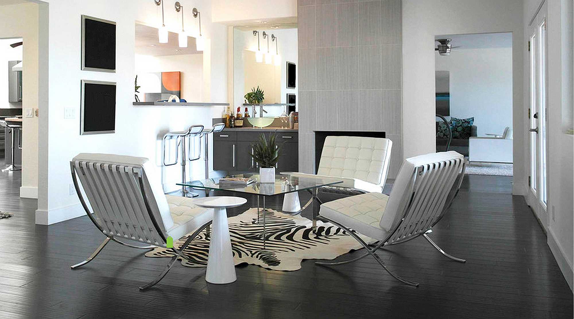 60" x 84" Zebra Black On Off White Cowhide - Area Rug