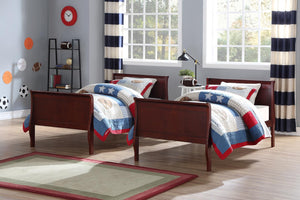 84" X 41" X 69" Cherry Pine Wood Twin Over Twin Bunk Bed