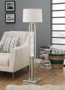 15" X 15" X 58" Sand Nickel Floor Lamp