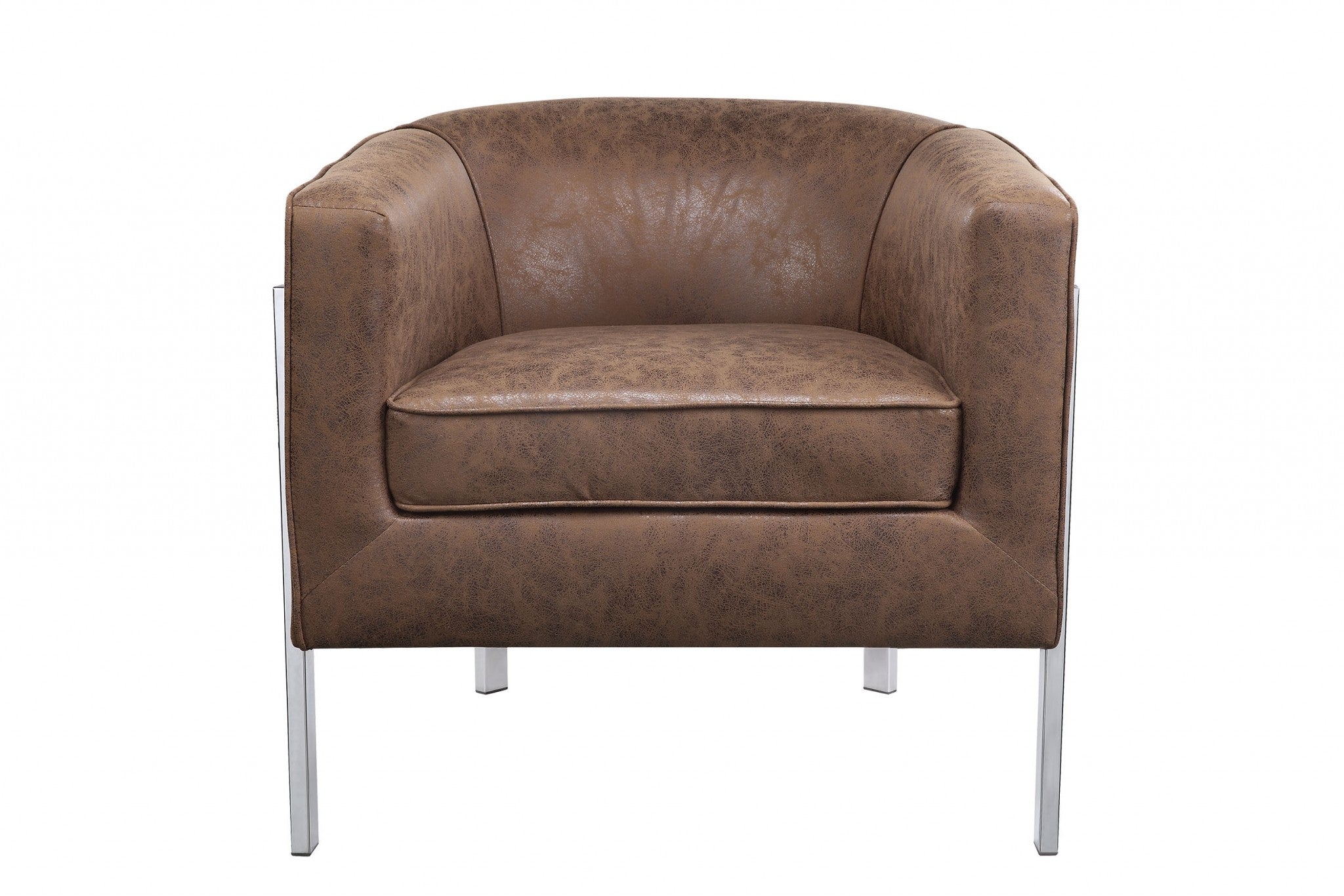 31" X 32" X 29" Brown Edgy Accent Chair