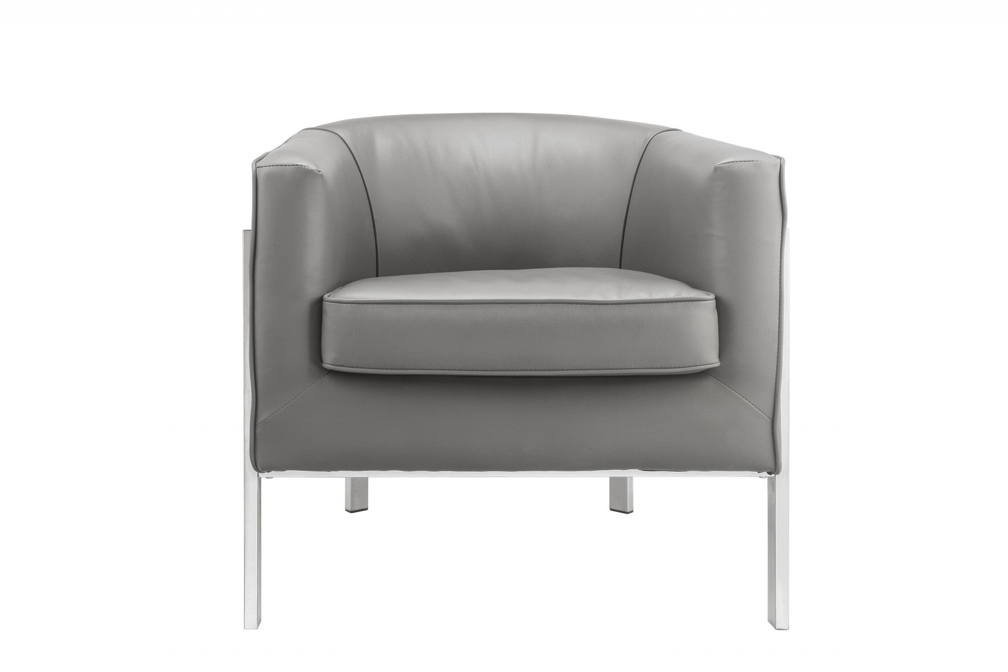 31" X 32" X 29" Gray Edgy Accent Chair