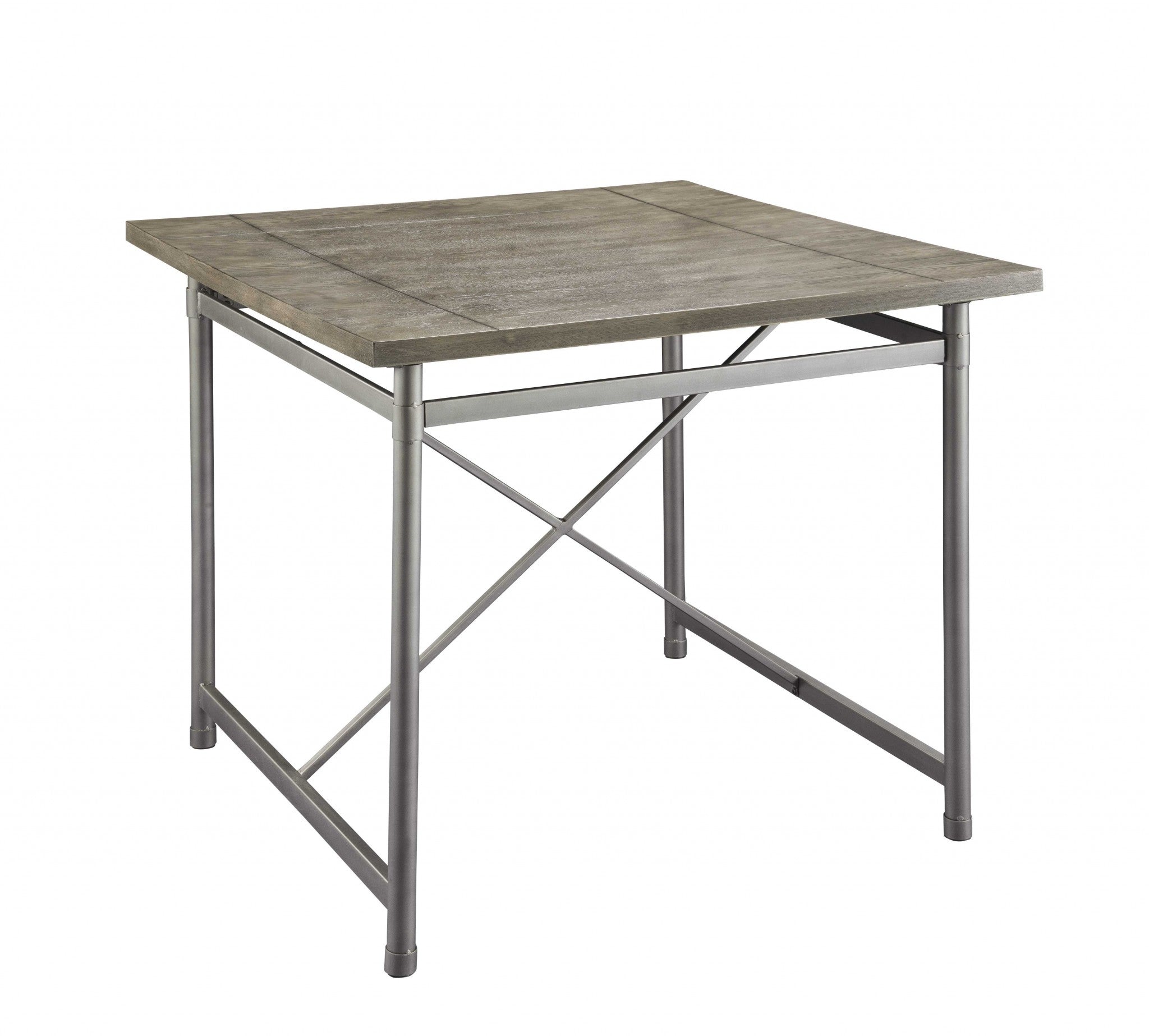 42" X 42" X 36" Gray Oak And Sandy Gray Counter Height Table