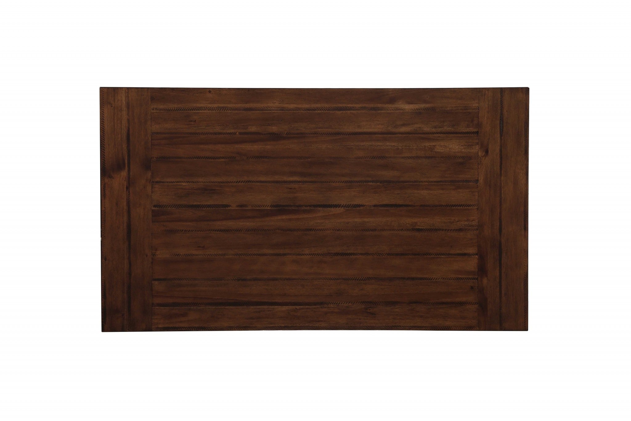 72" X 42" X 30" Walnut And White Washed Solid Wood Dining Table