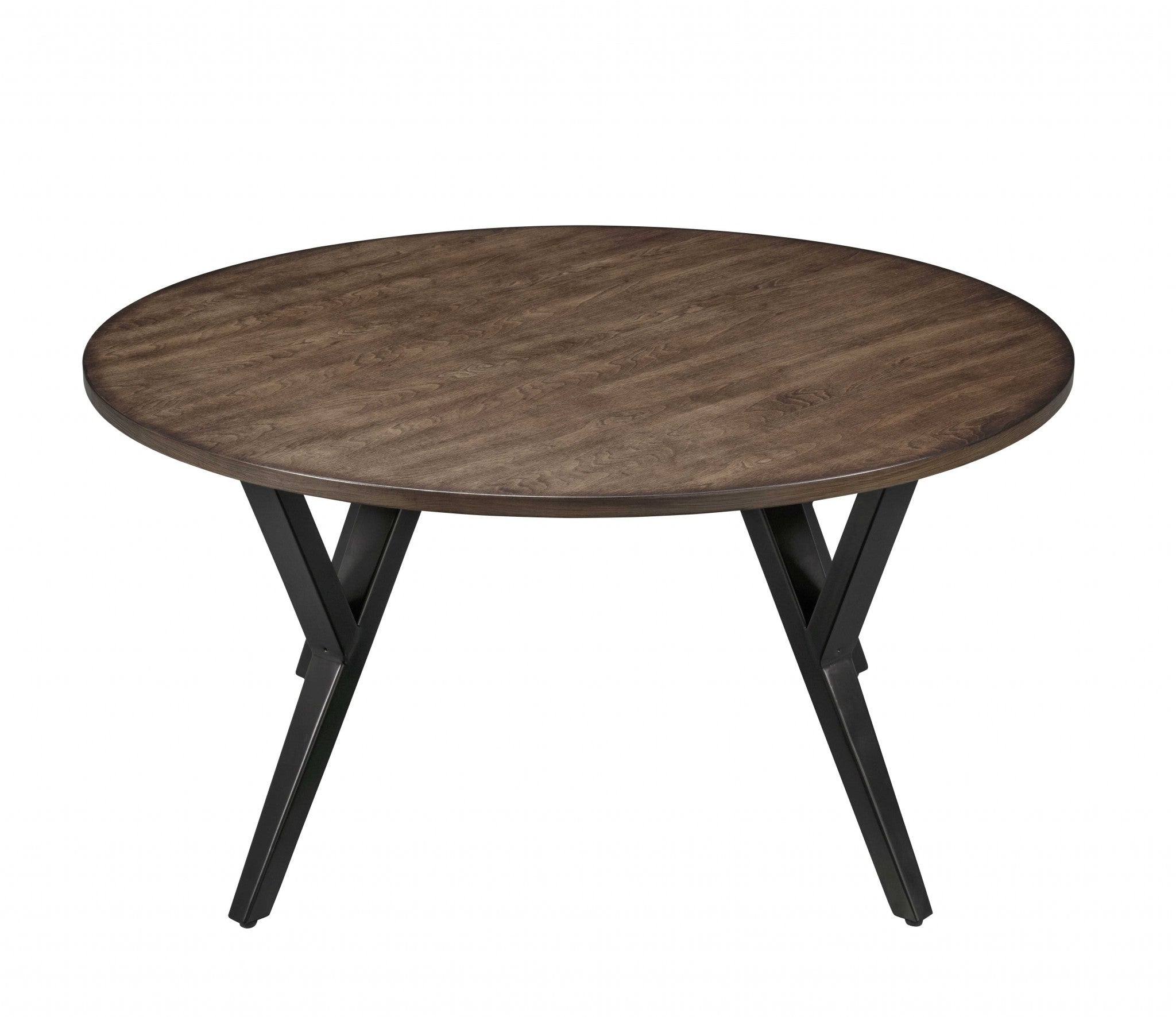 36" X 36" X 18" 3pc Oak And Black Coffee And End Table Set