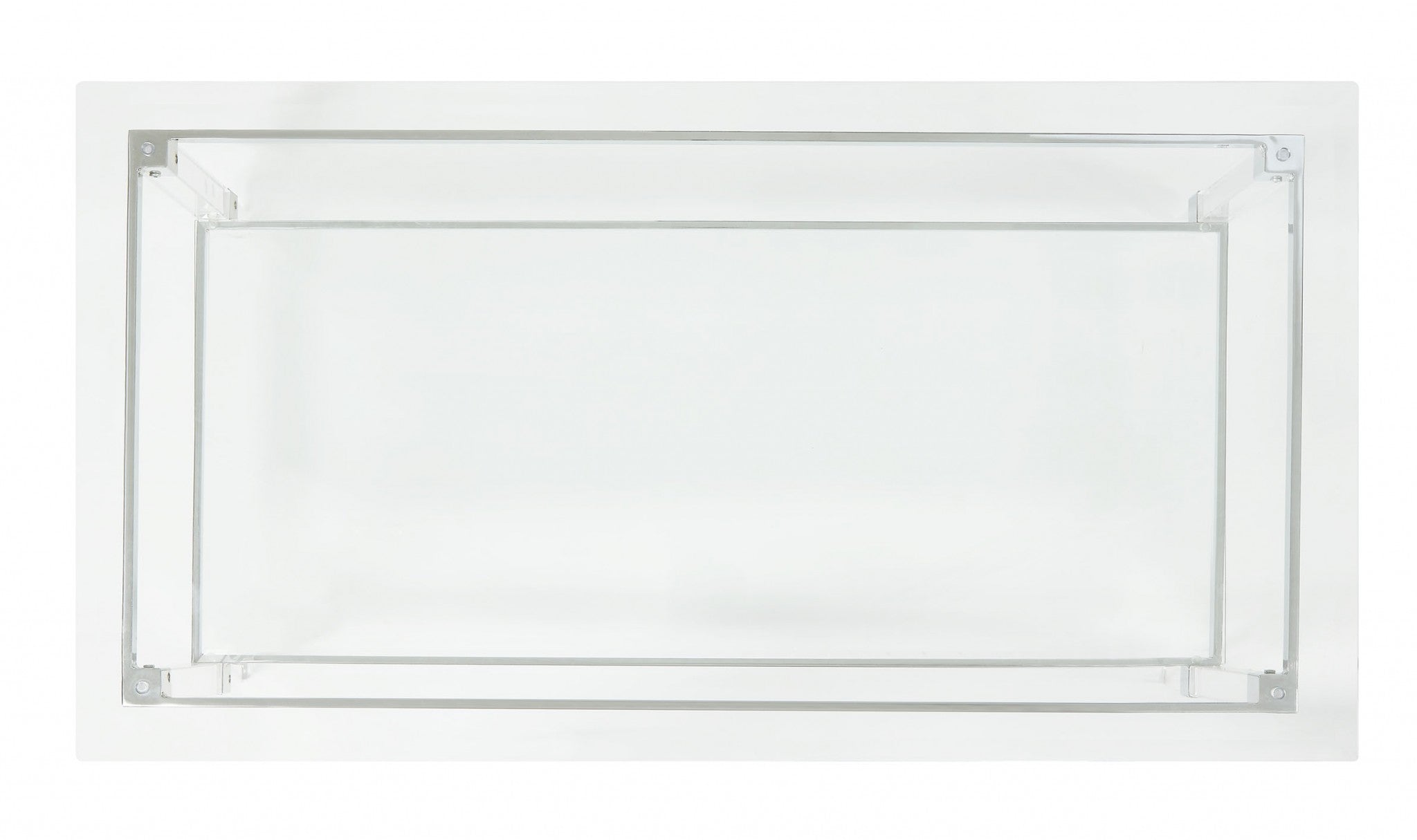 48" X 26" X 18" Clear Acrylic, Chrome And Clear Glass Coffee Table