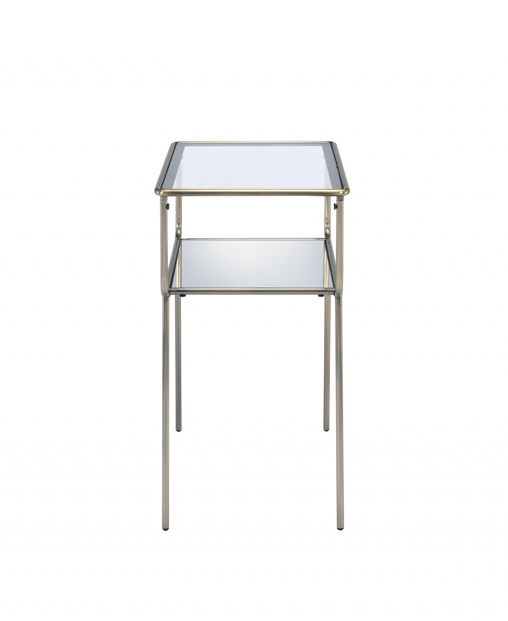 19" X 13" X 25" Antique Brass Metal End Table