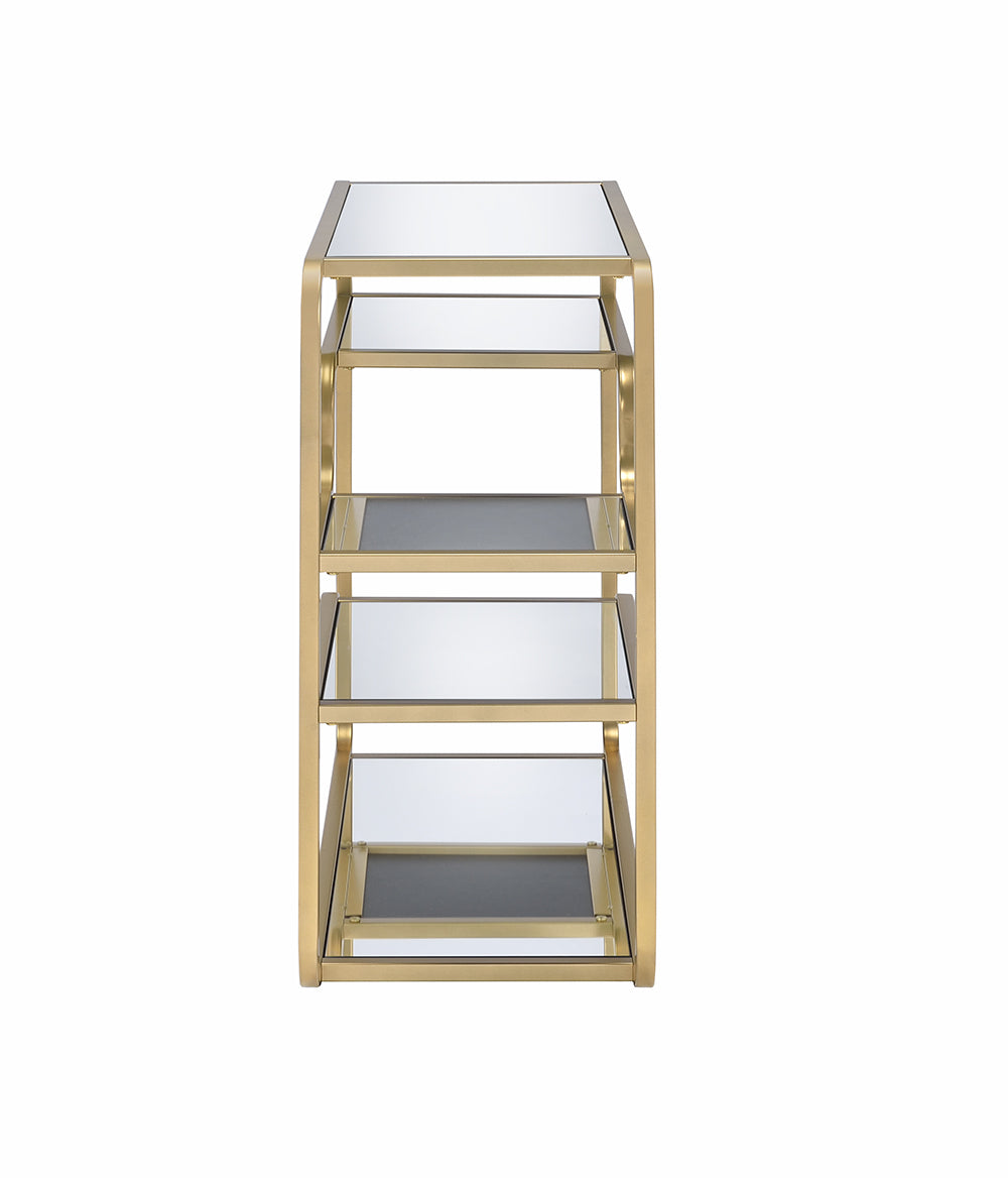 Modern yet Retro Gold And Glass Bar Table