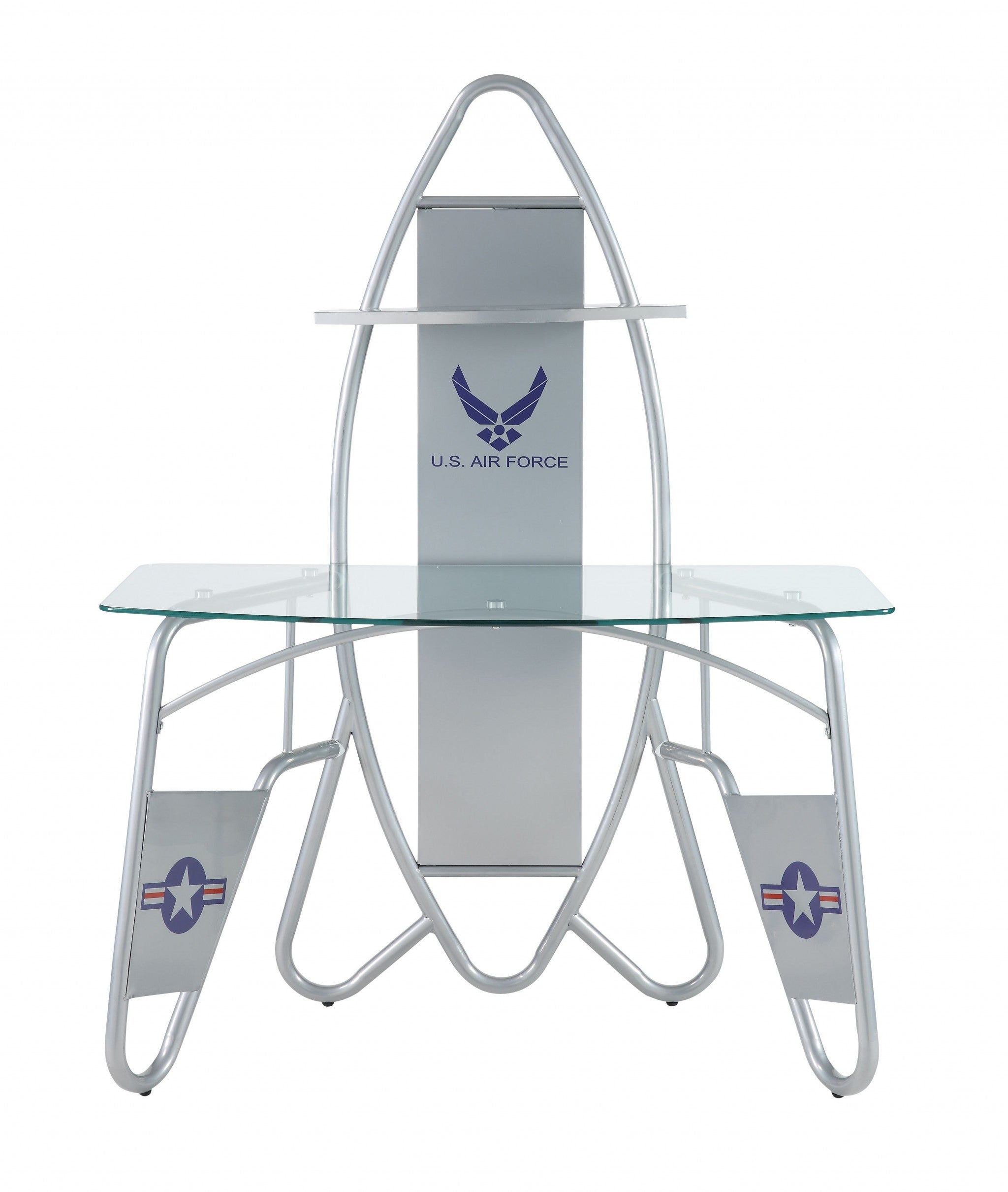 47" X 26" X 62" Silver Metal Desk