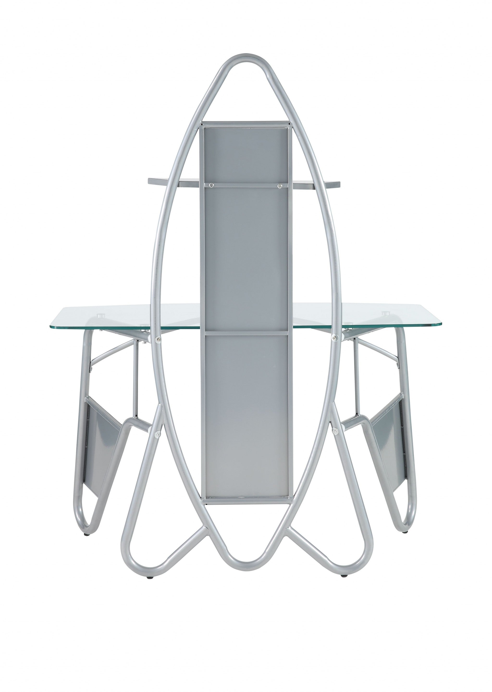 47" X 26" X 62" Silver Metal Desk