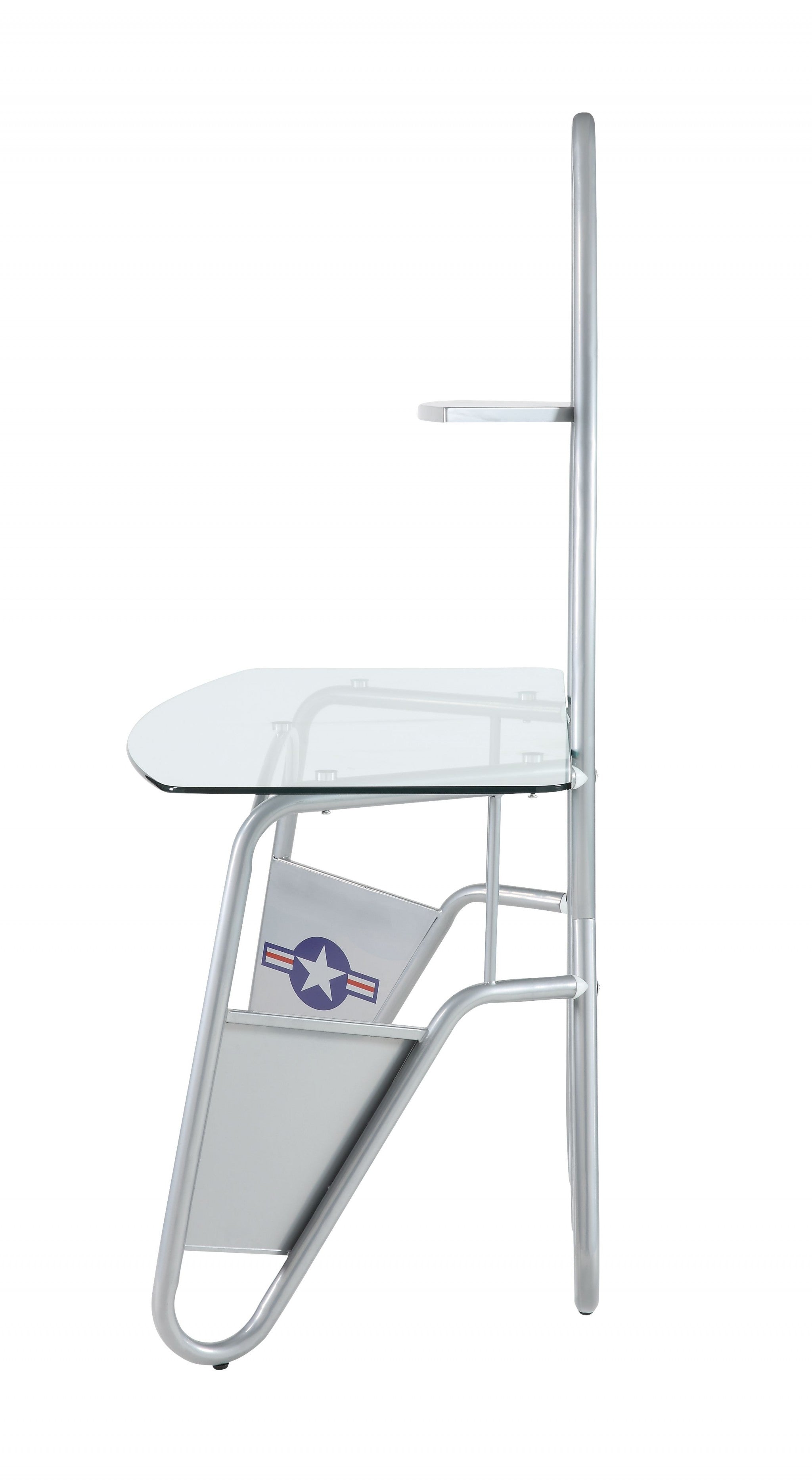 47" X 26" X 62" Silver Metal Desk