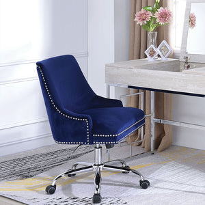 24" X 26" X 38" Blue Plywood Office Chair