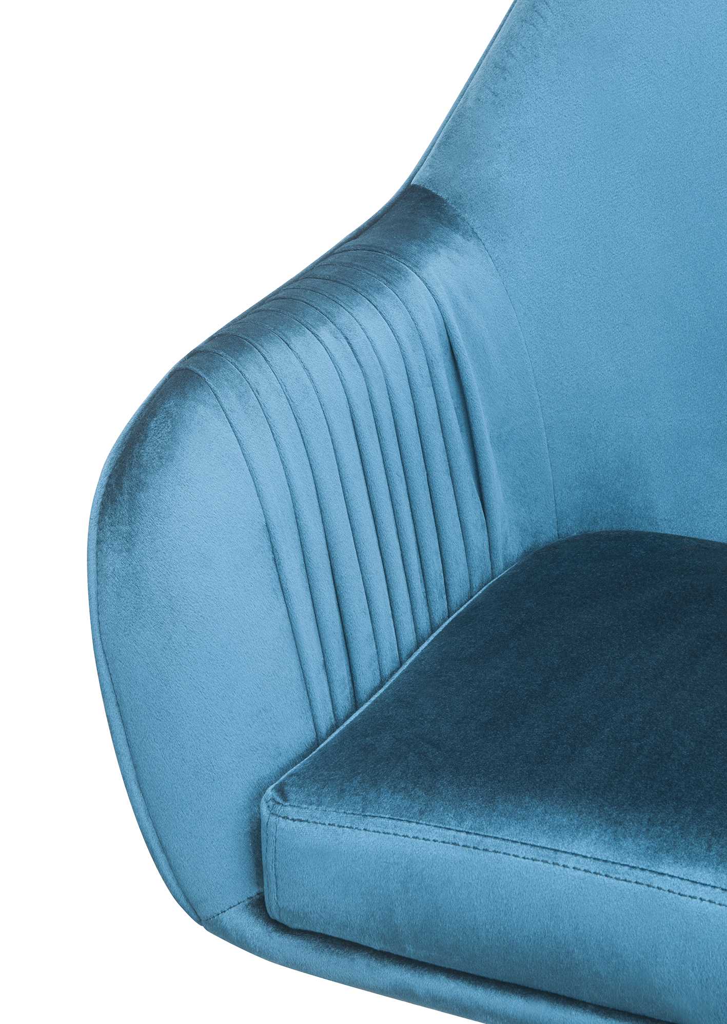 27" X 22" X 37" Peacock Velvet Office Chair