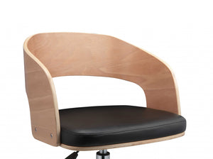 21" X 20" X 2934" White Leatherette And Beech Office Chair