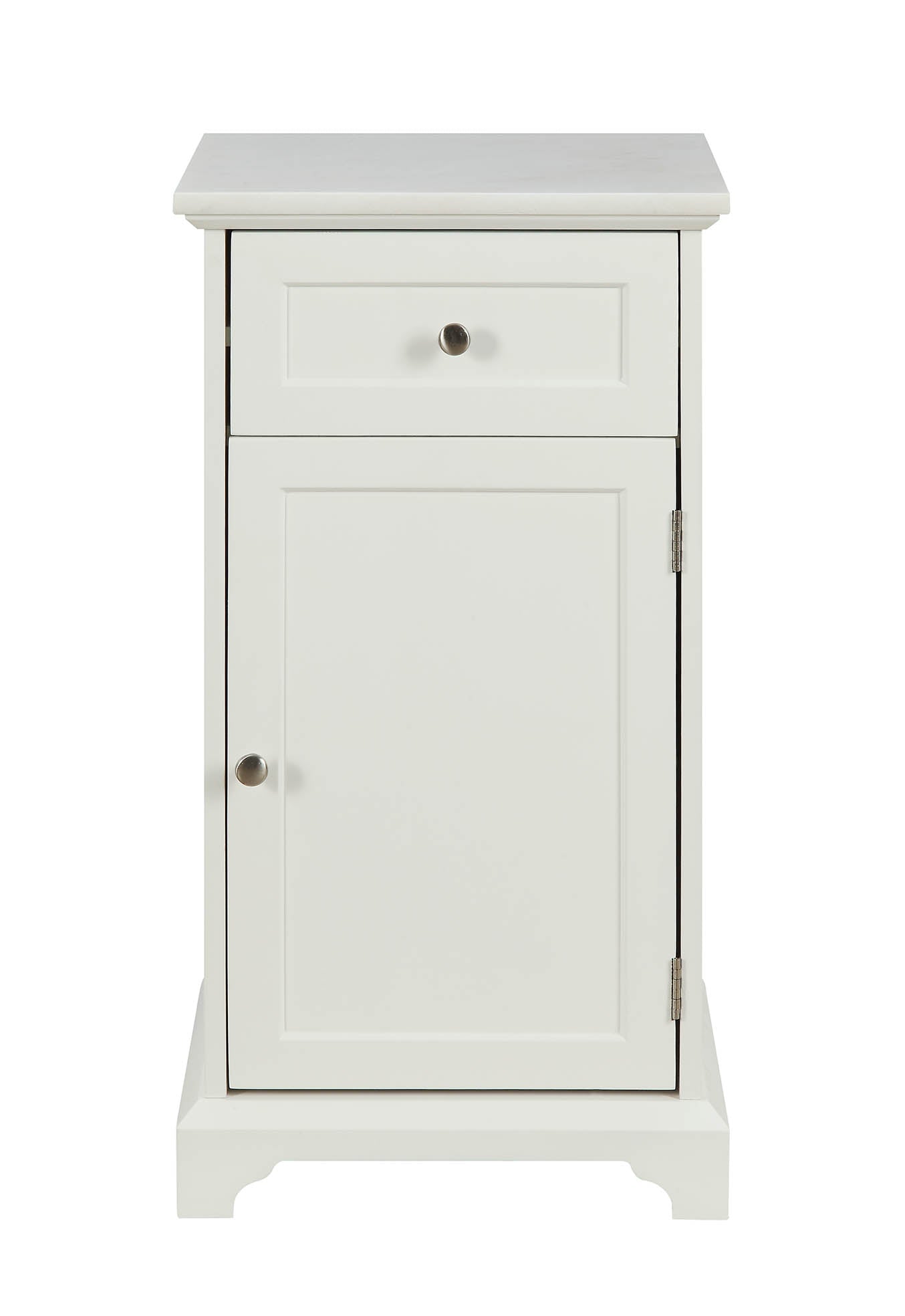 16" X 13" X 30" White Mdf Cabinet
