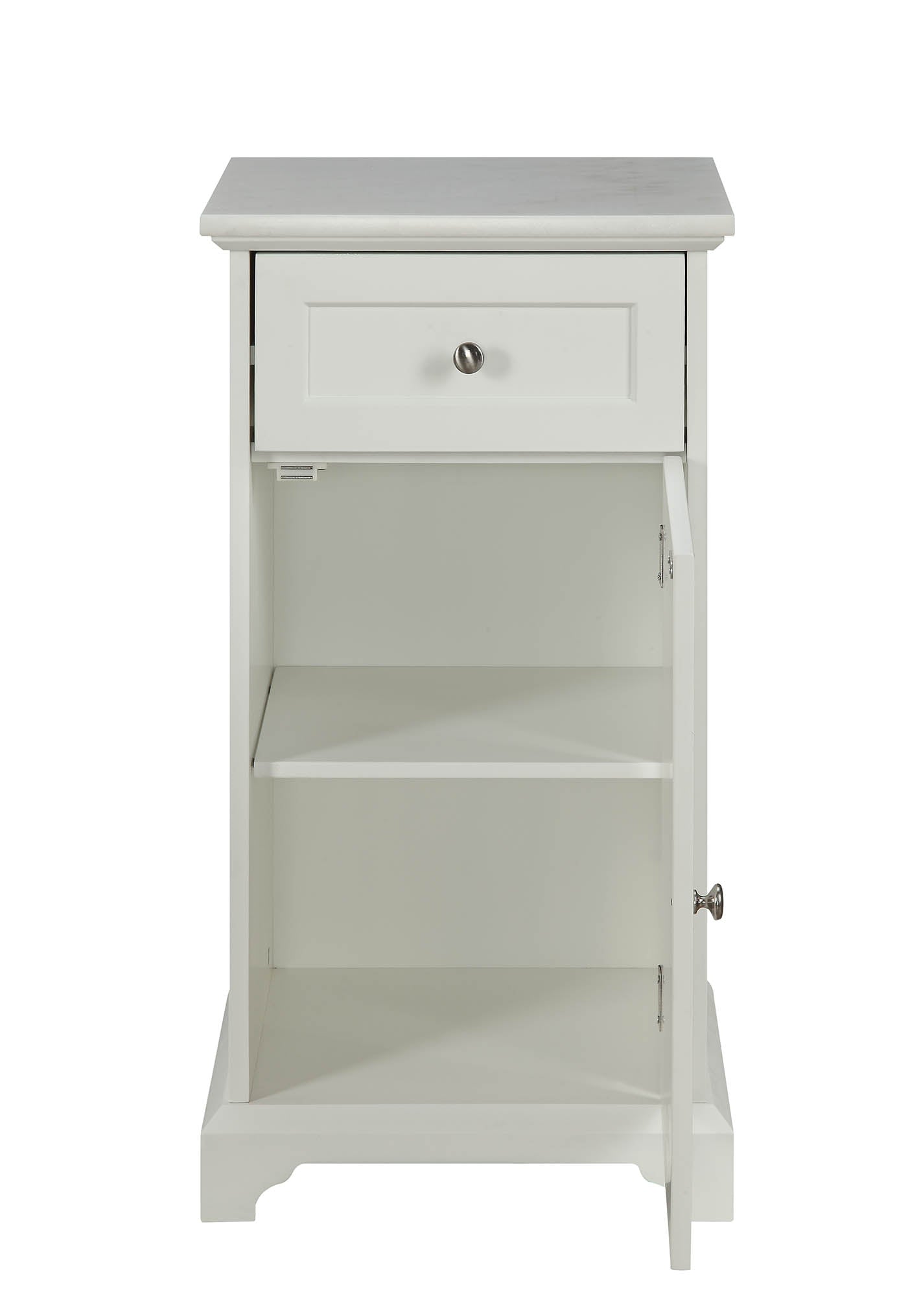 16" X 13" X 30" White Mdf Cabinet