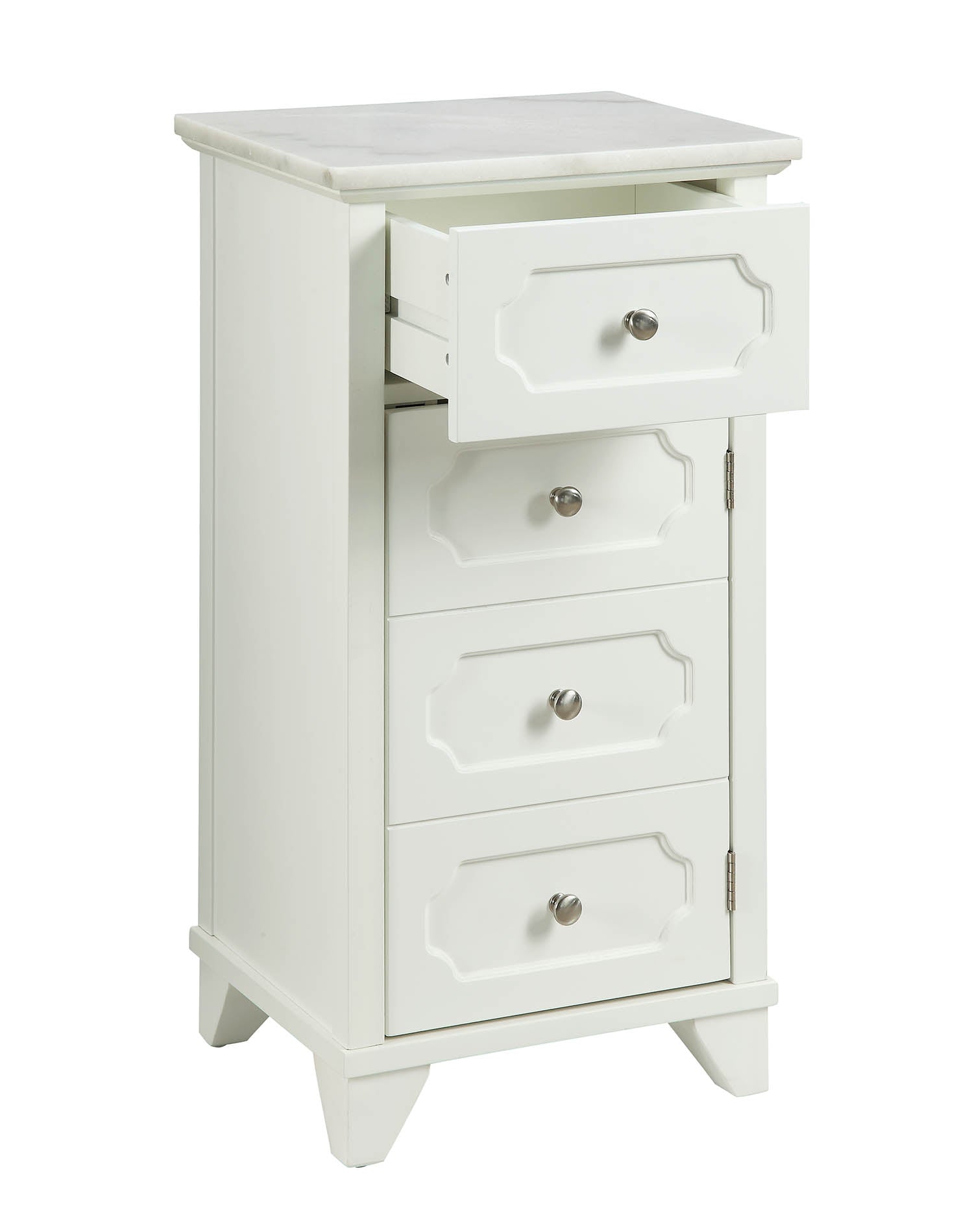16" X 13" X 30" White Stunning Cabinet