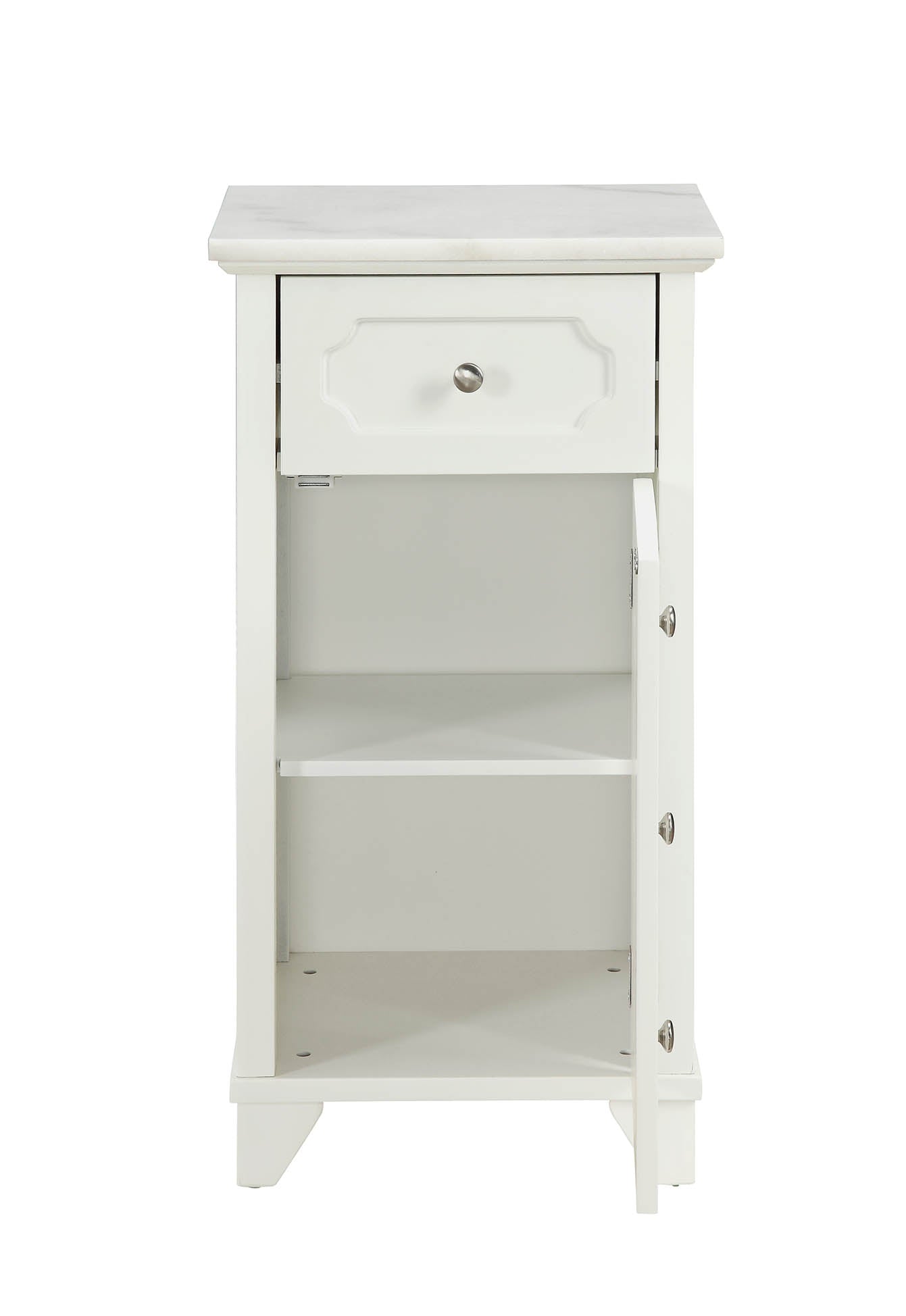 16" X 13" X 30" White Stunning Cabinet