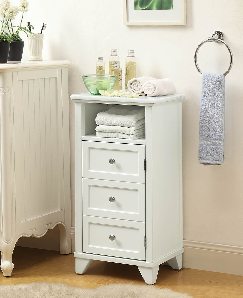 16" X 13" X 30" White Cabinet