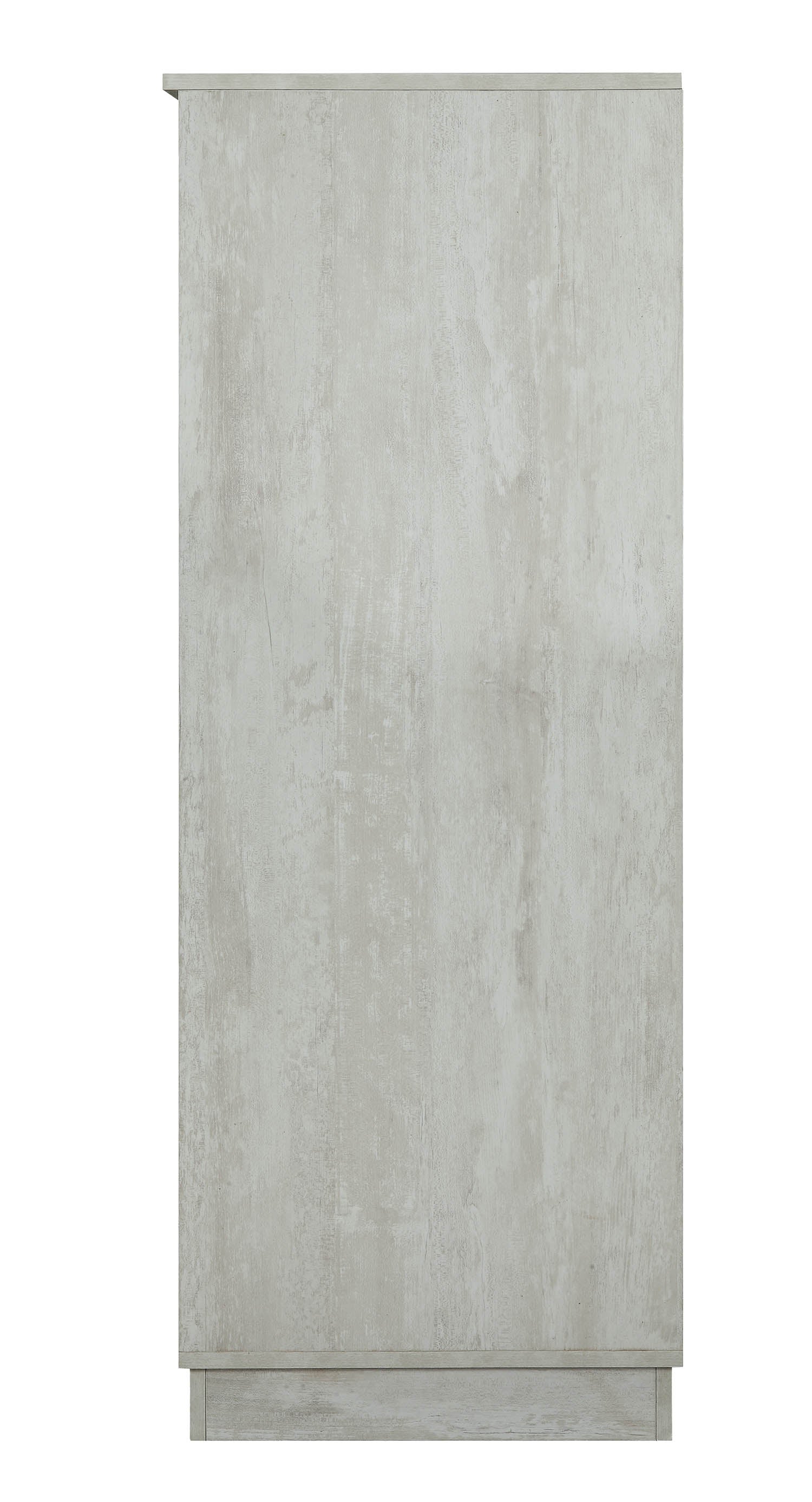 24" X 20" X 52" Antique White Mdf Wine Cabinet