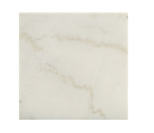 22" X 22" X 21" Marble And Black End Table