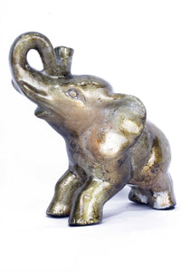 10" X 6" X 10.5" Gold Ceramic Elephhant