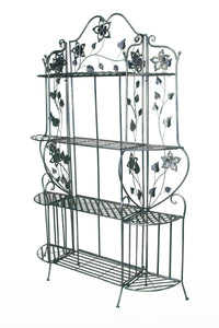 25" X 5" X 68" Blackened Brass Steel Blackened Brass Bakers Rack with  Shelves