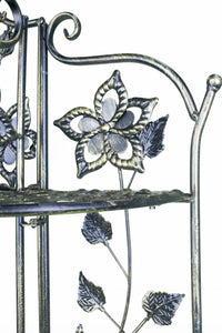 25" X 5" X 68" Blackened Brass Steel Blackened Brass Bakers Rack with  Shelves