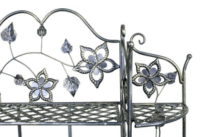 25" X 5" X 50" Blackened Brass Steel Bakers Rack with  Shelves