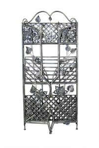 25" X 5" X 50" Blackened Brass Steel Bakers Rack with  Shelves