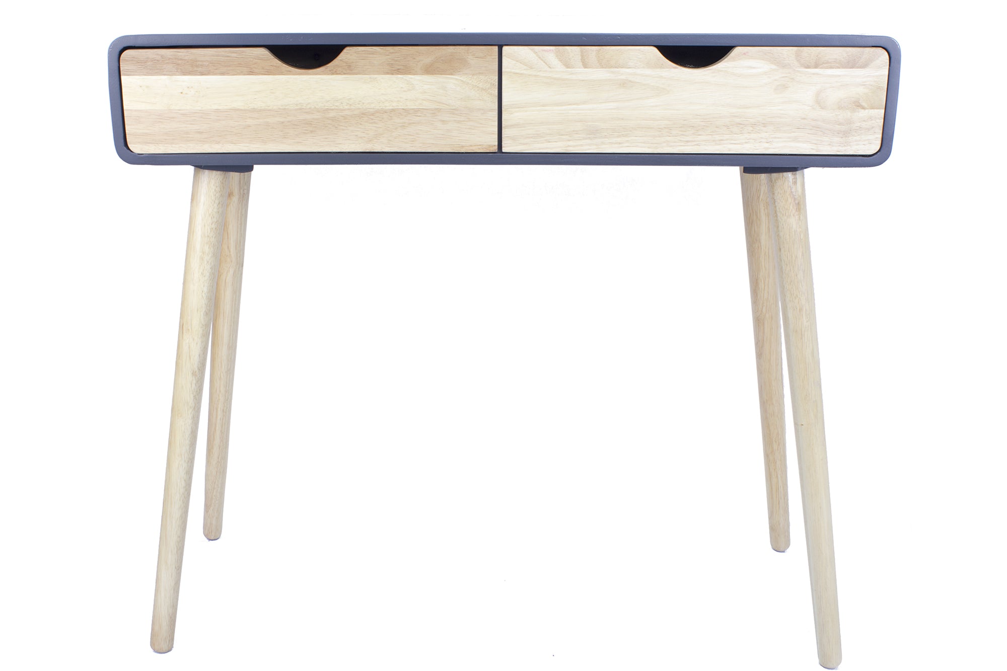 38.5" X 9" X 17" Graphite MDF Wood Console Table with Drawers