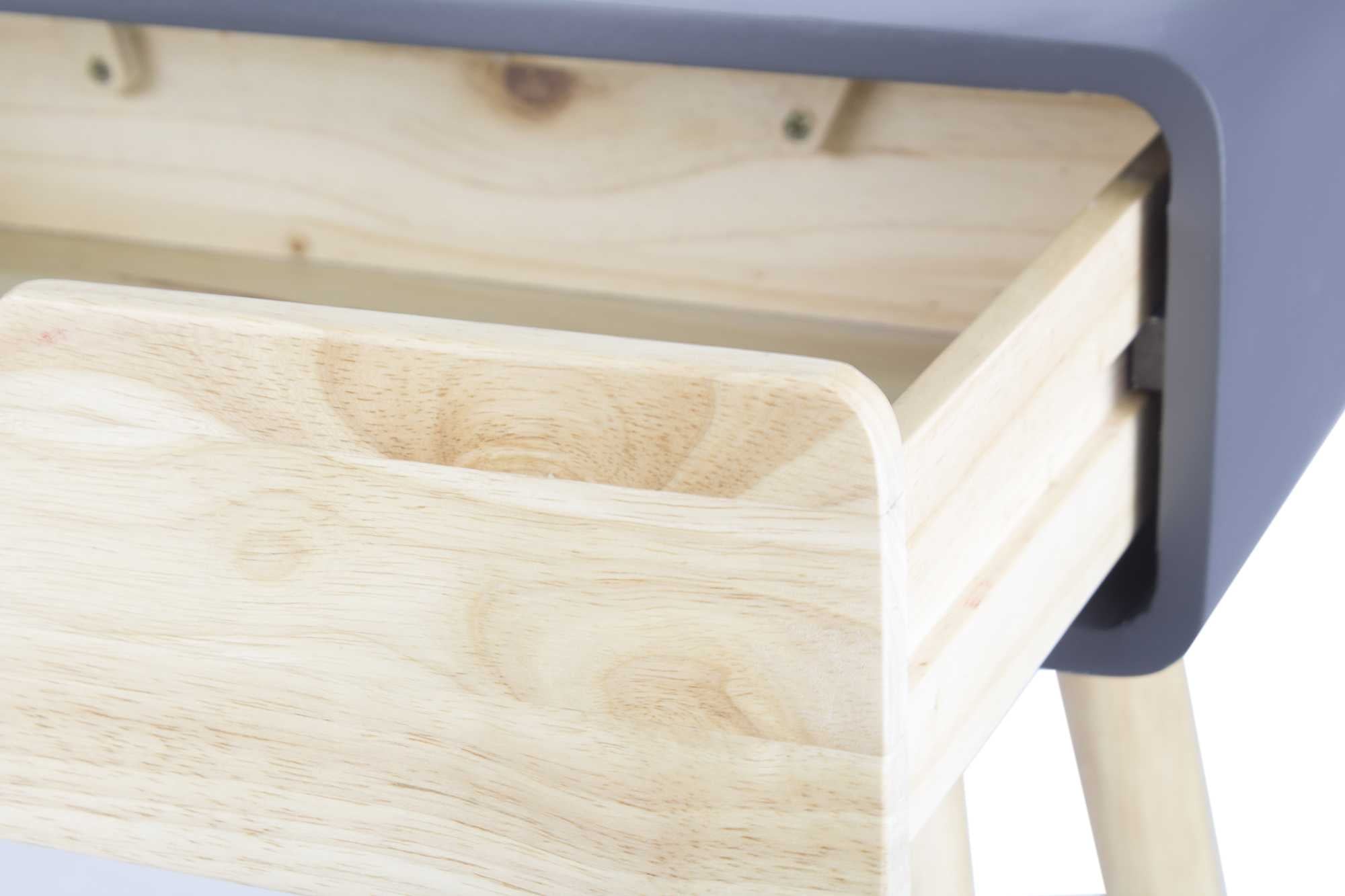 38.5" X 9" X 17" Graphite MDF Wood Console Table with Drawers