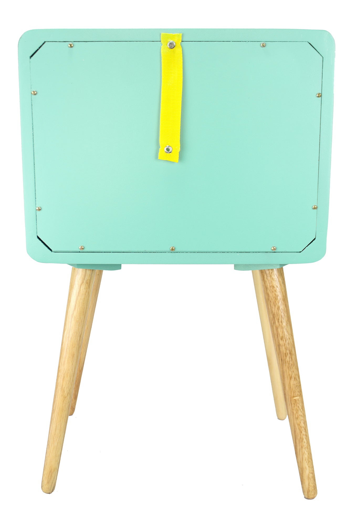 16" X 12" X 26" Aqua MDF  Wood End Table with  Drawers