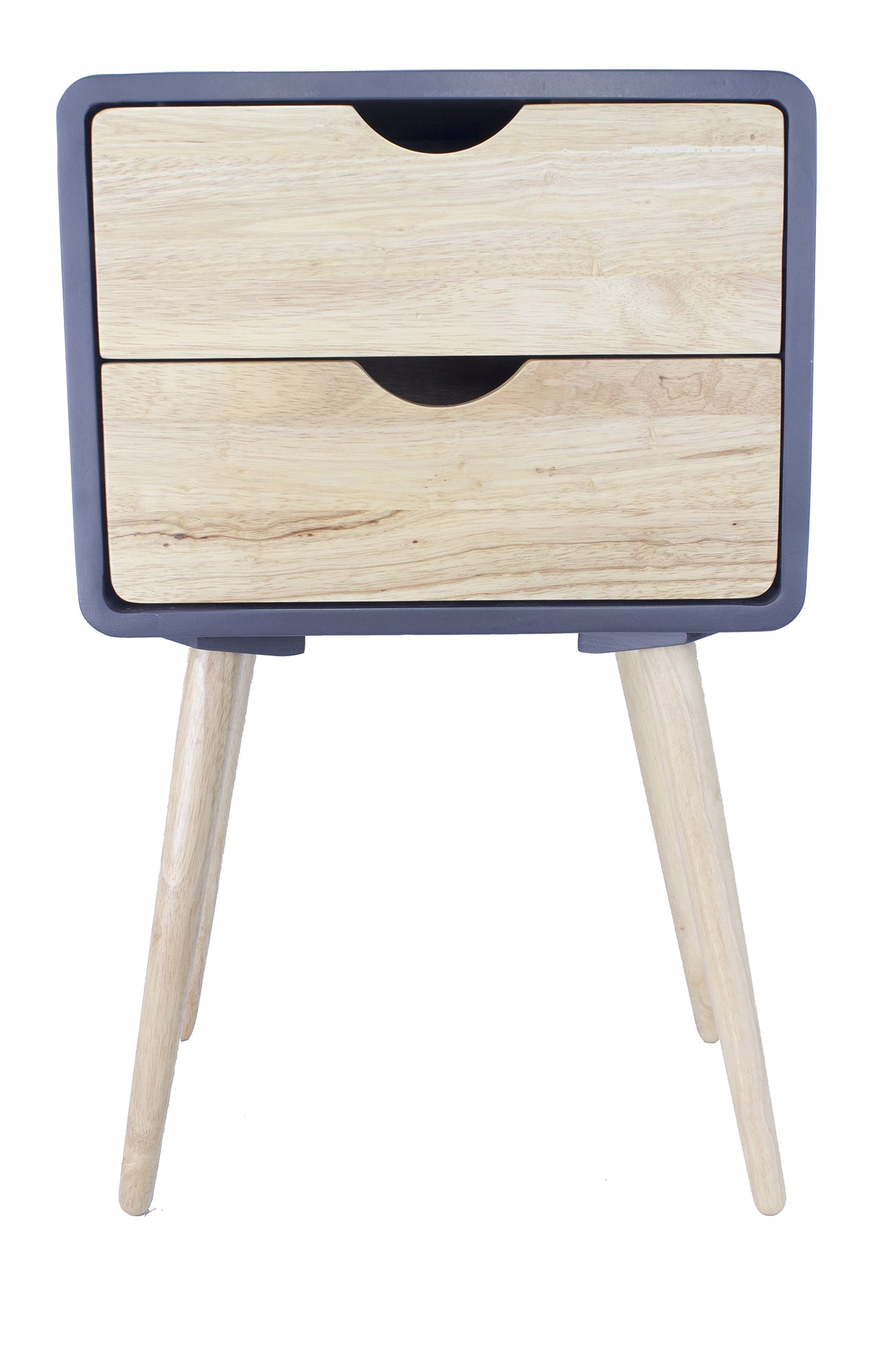 16" X 12" X 26" Graphite MDF  Wood End Table with  Drawers