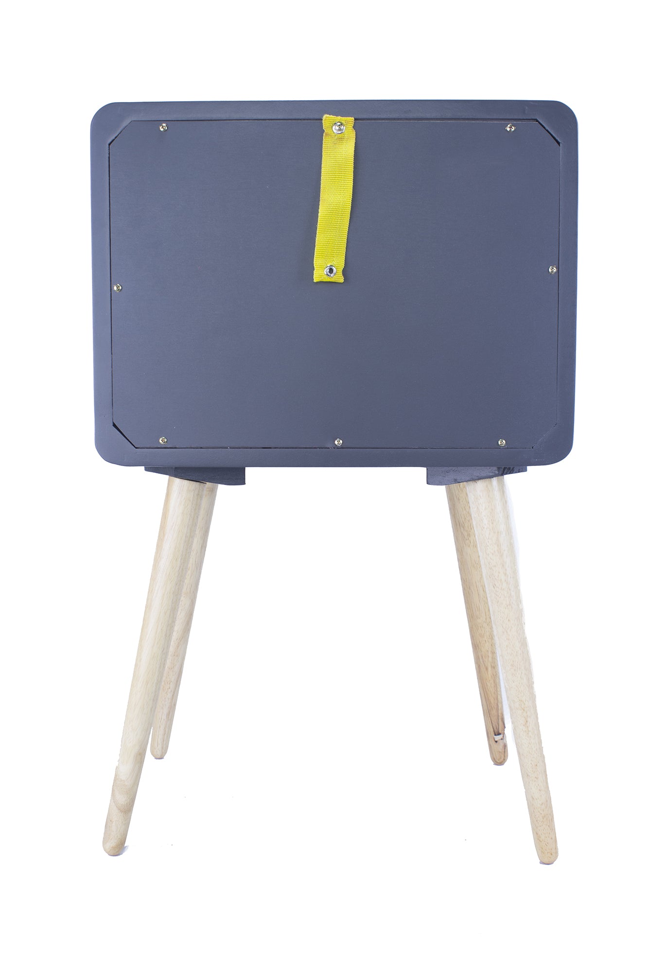 16" X 12" X 26" Graphite MDF  Wood End Table with  Drawers