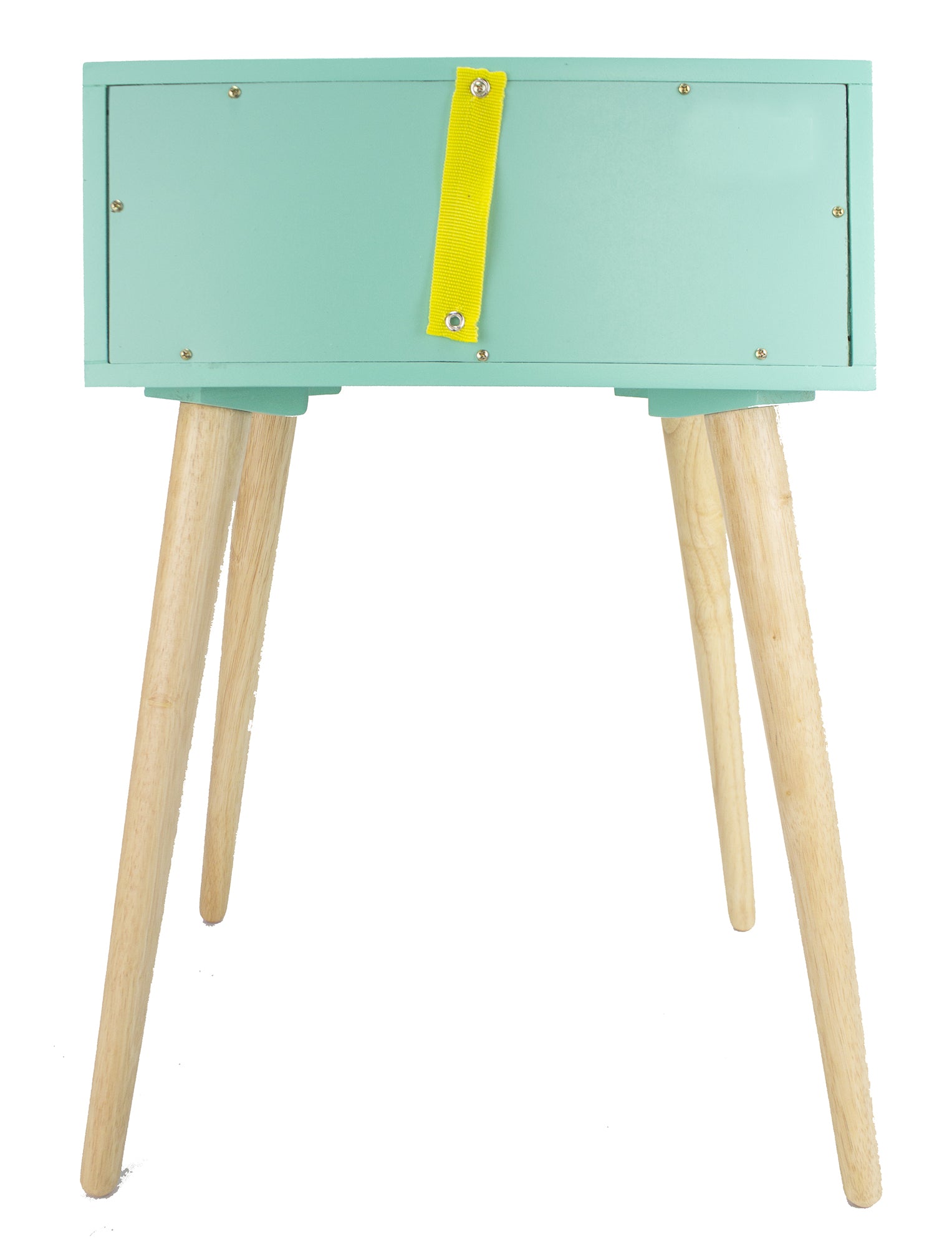 16" X 12" X 24" Aqua MDF  Wood End Table with  Drawer