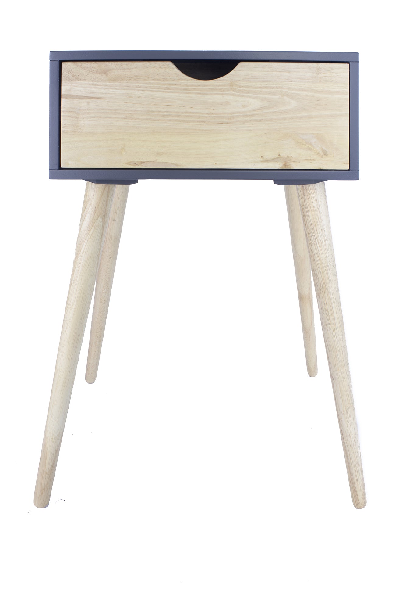 16" X 12" X 24" Graphite MDF  Wood End Table with  Drawer