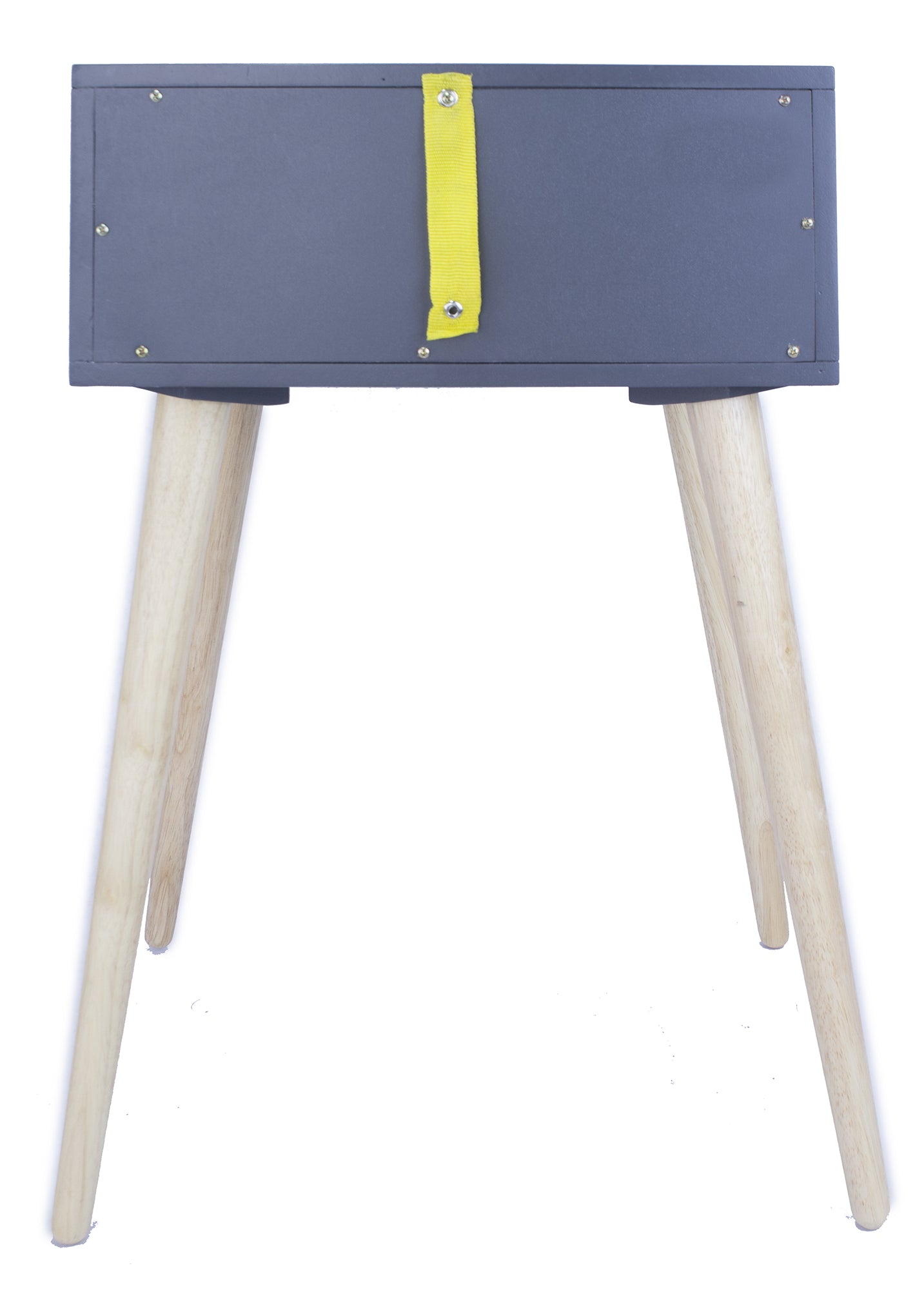 16" X 12" X 24" Graphite MDF  Wood End Table with  Drawer