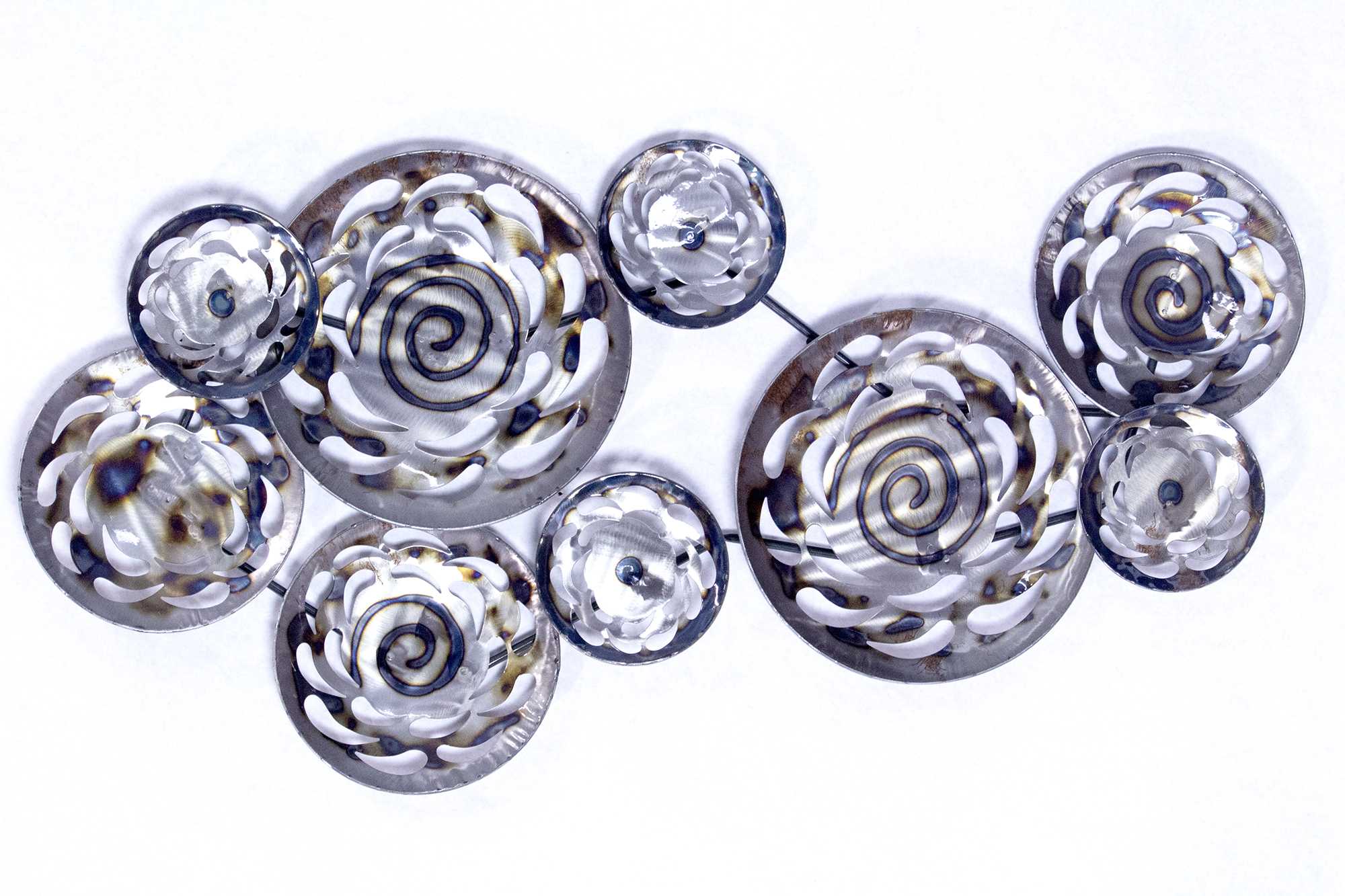 30" X 5" X 58" Metallic Multi Color Metal Metal Lace Wall Art  Metallic Multi Color