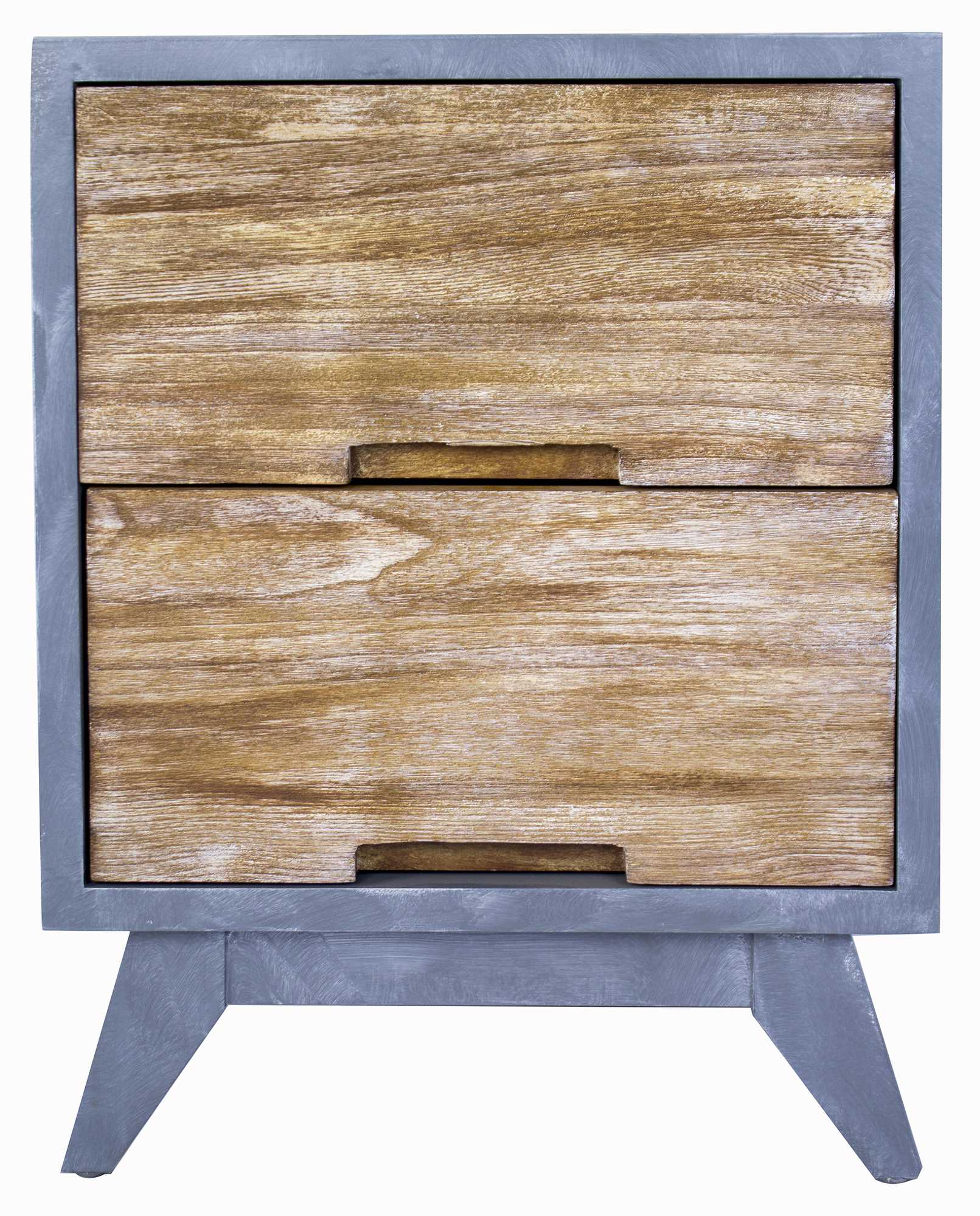 20" X 25" X 31" Gray W  Distressed Wood MDF  Wood Accent Cabinet with  Drawers