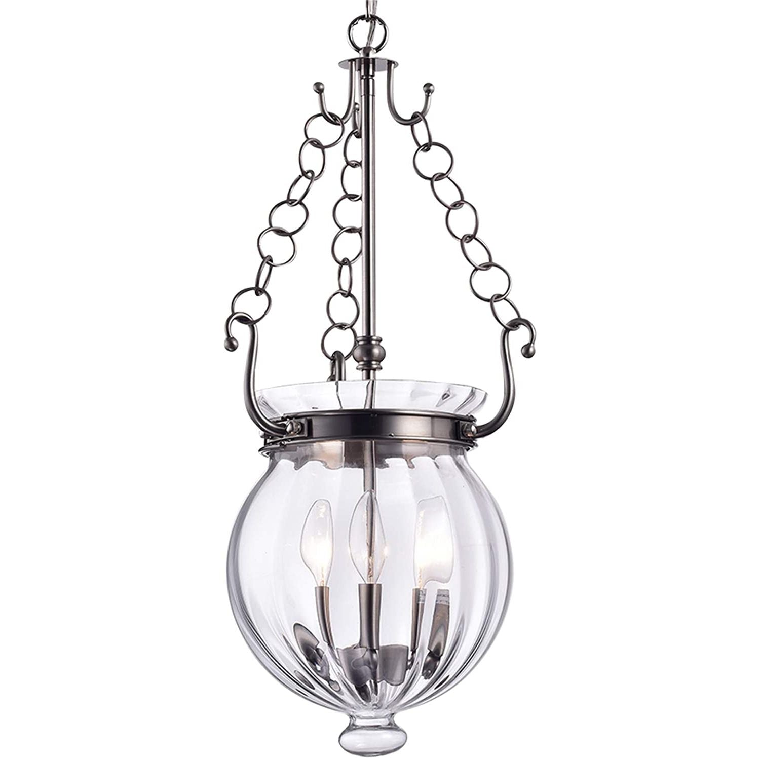 Winfield Nickel 12-inch Round Pendant Light