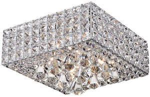 Sullin Chrome Crystal Square Ceiling Lamp