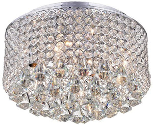 Gunslid Chrome Crystal Circle Ceiling Lamp