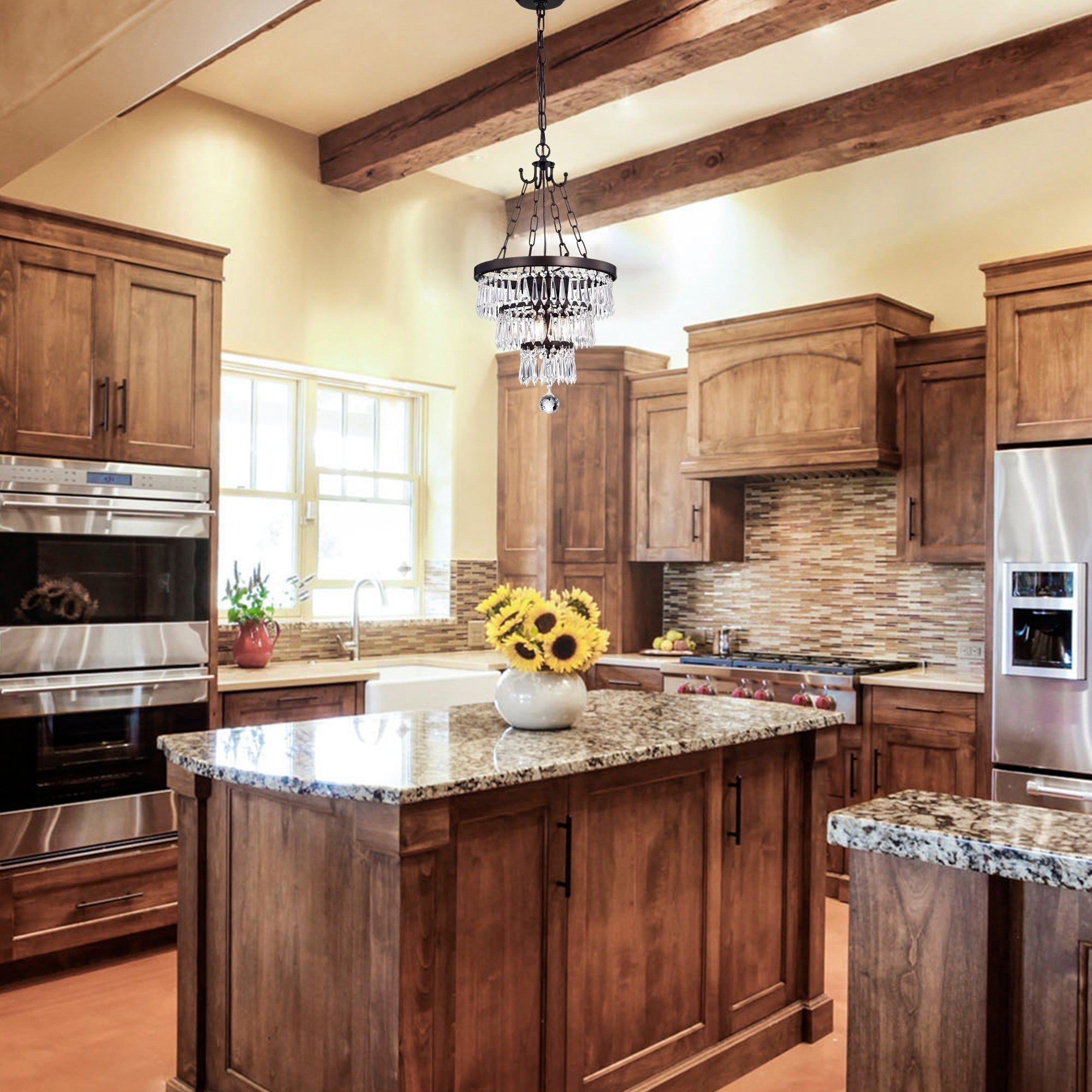 Michana Antique Bronze 12-inch Round Pendant