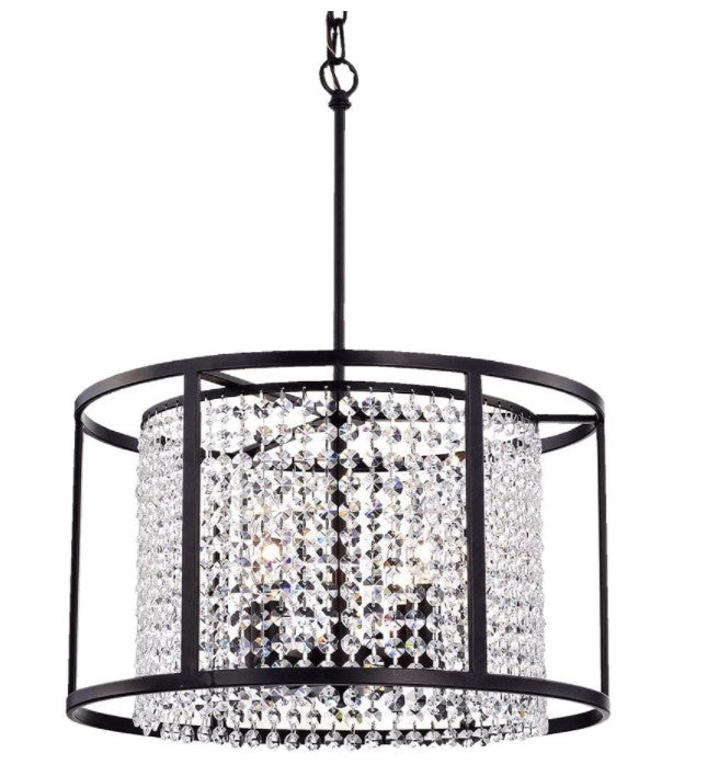 Antique Bronze 16-inch Round Pendant Chandelier