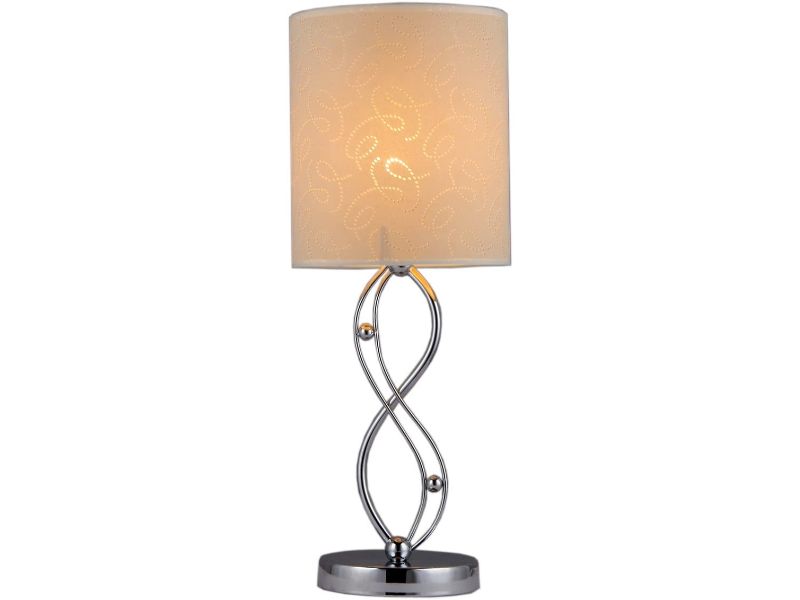 One Night 8-inch Crystal Chrome-finished Table Lamp