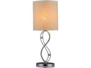 One Night 8-inch Crystal Chrome-finished Table Lamp
