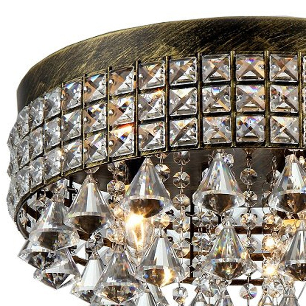 Melly 3-light Antique 16-inch Crystal Chandelier