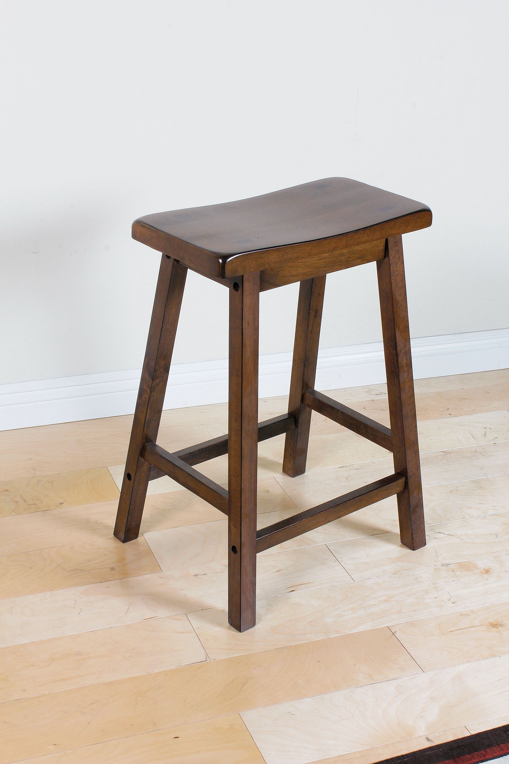 24" Walnut Counter Height Stool (Set of 2)