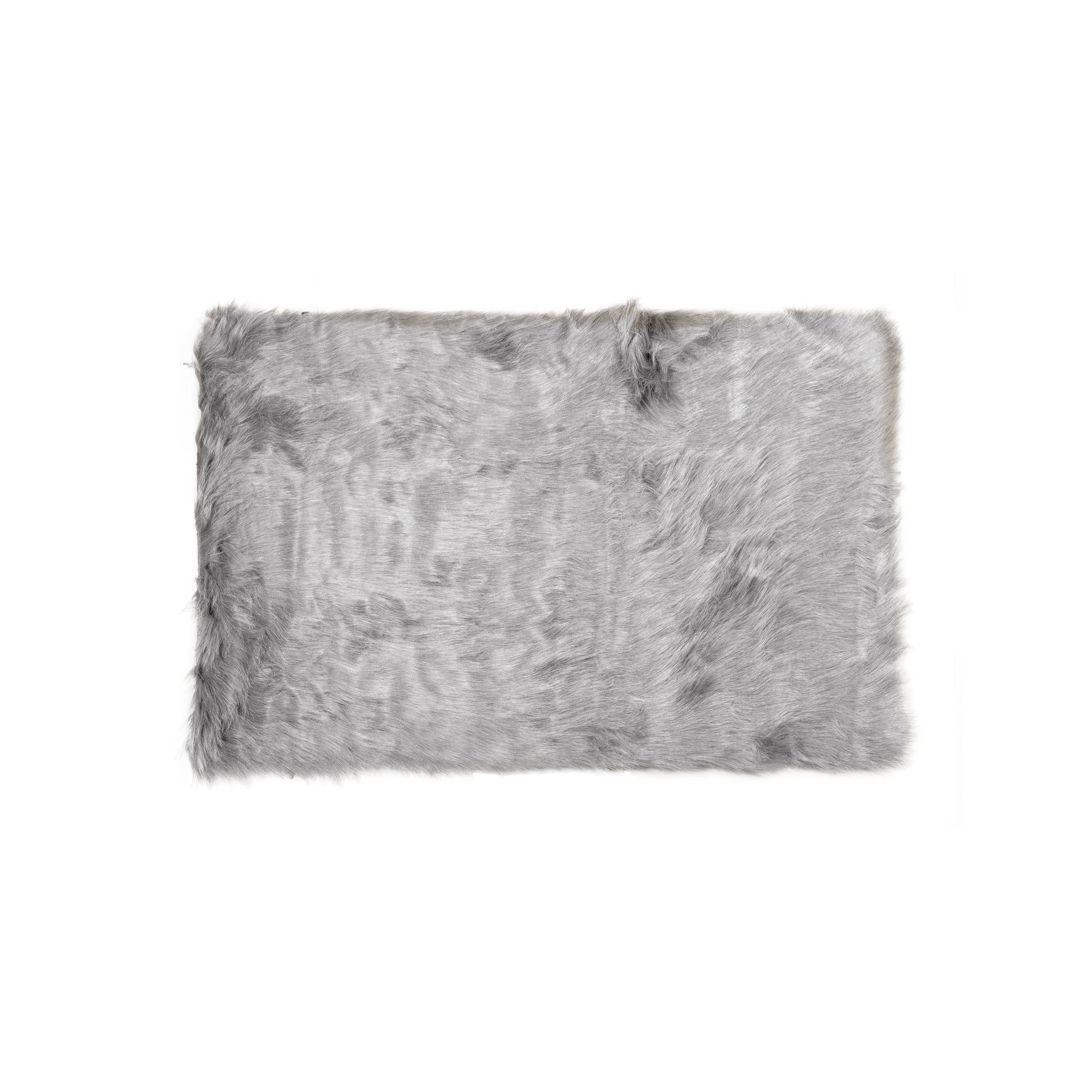 24" x 36" x 1.5" Sage Gray, Fur Sheepskin - Area Rug