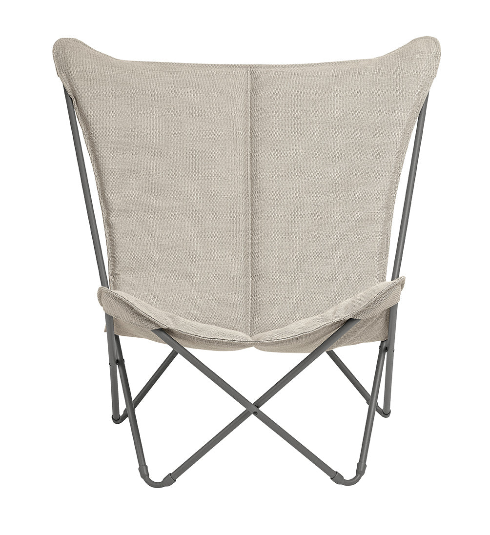 Lounge Chair - Titane Steel Frame - Latte Hedona Fabric